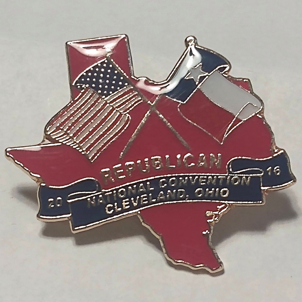 2016 RNC Texas Delegation Gift Enamel Pin Cleveland Ohio Political Souvenir